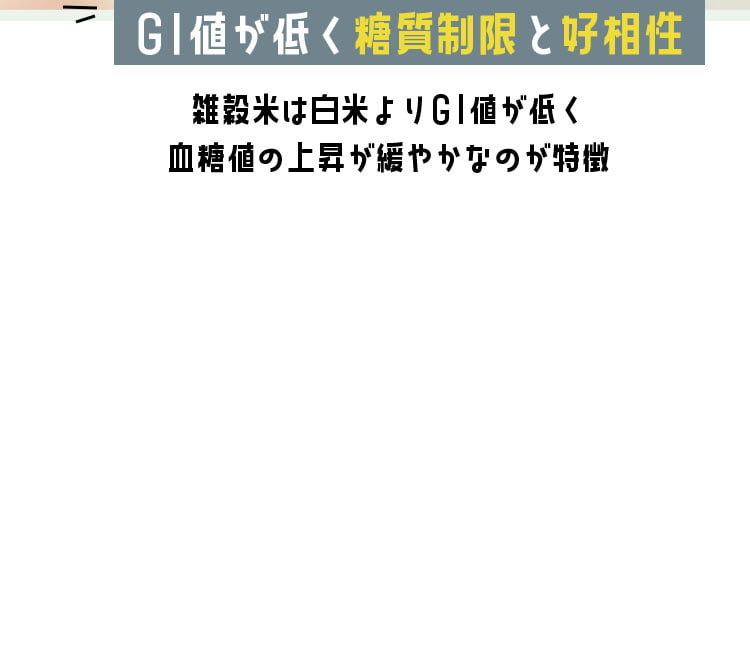 GI値が低く糖質制限と好相性