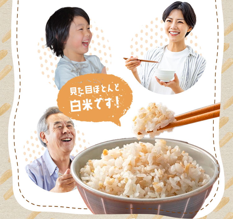 見た目はほとんど白米です